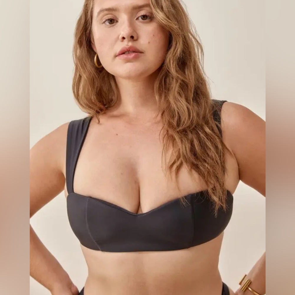 Reformation Black Bikini Top